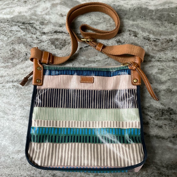 Fossil crossbody mutilcolor stripe bag - Picture 2 of 7